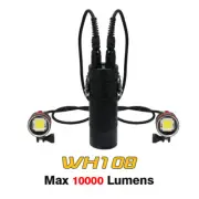 Archon WH108 DH102 2 Light Head Ports Canister Diving Video Flashlight Torch