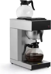 12-Cup Commercial Drip Coffee Maker w/ Dual Warmers & Drip-Free Carafes - LAST 2