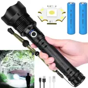 Rechargeable 9000000LM LED Flashlight Tactical Police High Bright Torch Zoomable
