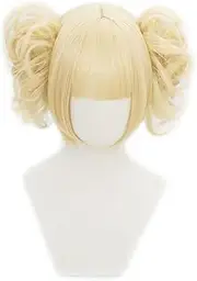 HIROAKIYA Himiko Toga Wig, MHA My Hero Academia Himiko Toga Cosplay Wig Clip Hair Bun with Wig Cap