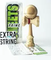 Sweets Kendamas Bamboo Boost Kendama - 2022 Update with Natty Engraving, Perfect for Beginners, Extra String Accessories, Quick Start Bundle