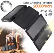 Solar Charging Portable 20000mAh Power Bank Folding panel For Phone