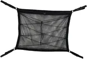 BESTYASH Double Layer Mesh Car Ceiling Cargo Net Pocket Durable Roof Organizer for SUV Long Trips High Strength Storage Bag for Clothes Snacks Convenient Vehicle Accessory