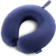 Fabuday Travel Pillow Memory Foam - Head Neck Support Adult Size, Blue