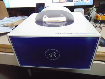 50 pk 10x10x5 Bakery Boxes with Window Cake Pie & Pastry handles paris baguette