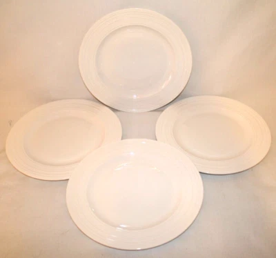 Mikasa Ciara White Bone China 9" Salad Side Plates Set of Four New