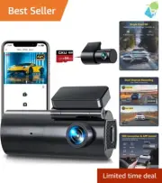 Compact 4K & 1080P Dash Cam - Seamless Loop Recording & Parking Monitor