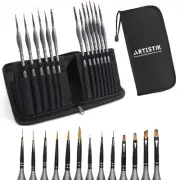 Miniature Painting Kit - Set of 13 Fine Micro Detail Paint Brushes Miniature ...
