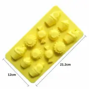 Silicone 15 Cavity Chocolate Melts Fondant Candy Lollies And Ice Cream Mould.