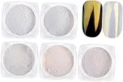 minkissy Nail Mirror Powder Set Chrome Nail Powder Nail Art Powder Mirror Nail Polish Nail Shell Powder DIY Beauty