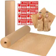 Honeycomb Packaging Paper, 15" x 135' Packing Paper Recyclable Moving Supplie...
