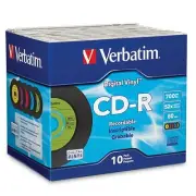 Verbatim CD-r Blank Discs 700Mb 80Min 52X Recordable Disc For Data And Electr...