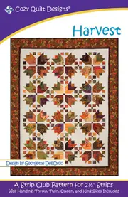Harvest Quilt Pattern By Cozy Quilt Designs 2.5 Inch Strips Quilting Sewing