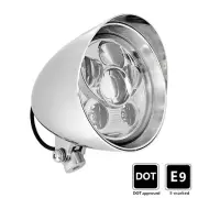 6" Chrome billet alloy bullet headlight For Harley Sportster Chopper Bobber