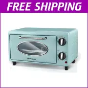 50’s Vintage Style Toaster Oven for 8” Pizza - Adjustable Timer & 1000W Power