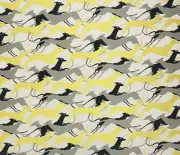 SCHUMACHER DIAMOND DOGS CHARTREUSE GREYHOUND WOVEN JACQUARD FABRIC BY YARD 59"W