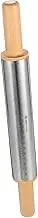 TOPPERFUN Stainless Steel Rolling Pin with Measurements Ergonomic Handle for Baking Dough Pastries for Pizza Cookies Dumplings and More Essential Kitchen Tool for Home Cooks and