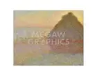 Grainstack Sunset 1891, Claude Oscar Monet, Wall Decor Art Print 11" x 14" 2104