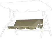 Outdoor Hanging Lounge Swing Chair Seat Cushion Cover, Waterproof Polyester Taffeta Cushion Covers Replace for Courtyard Hammock Threeseater Bench 150 * 50 * 10CM (Beige)