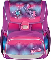 [herlitz] Loop School Bag, Children's Organiser for Students, Children, Stiff Back, Unisex, School Bag on The Back, Spacious Durable School Backpack, Funky Horse, Multicoloured, M, Multi-Coloured, M,