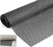 INMOZATA 100 x 150 cm Multipurpose Non Slip Mat, Thick 400gsm Rug Padding Underlay, Large Anti Slip Gripper Roll, Shelf Drawer Liner, for Carpet Car Roof Home Office, Black
