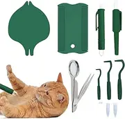 Tick Remover Tool for Dogs - Kitten Flea Puller Set | Multifunctional Ergonomic Flea and Tick Remover Kit for Dogs, Cats, and Multi-Pet Household