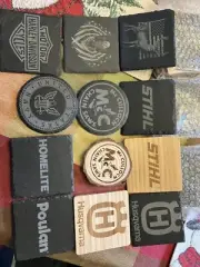 Homelite Poulan Harley Chainsaw Pick Set Of 4 Soda Beer Can Drink Slate Coasters