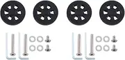 [Lrocaoai] 55mmx12mm Luggage Wheels Replacement Wear PU Suitcase Replacement Wheels Black 2Pair