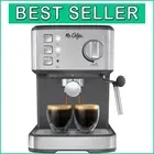 15-Bar Automatic Espresso Machine with Intuitive Controls & Easy Cleanup