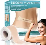 HuakChai Silicone Scar Tape, Soft and Easy to Tear Painless Scar Tape (1.6inX 120in Roll-3M), Professional Silicone Scar Sheets for C-Section, Surgery, Burn, Keloid, Acne, et, Reusable Silicone Tape