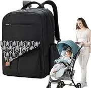 Diaper Bag Backpack for Mom - Large Diaper Backpack, Double Layer Mom Backpack | Multifunction Waterproof Diaper Bag with Large Capacity for Travel and Outdoor Activities, id