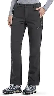 [Outdoor Ventures] Womens Winter Softshell Trousers Waterproof Pants Warm Fleece Lined Ski Snow Hiking Pants