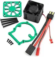 40x40mm RC Car Motor Cooling Fan High RPM for TRAXXAS 1/8 4WD Sledge Monster TRUCK-95076-4 RC Car, Green