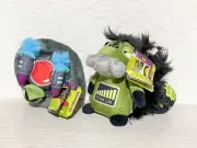 Bark Box Toxi Critters Smell Raiser Skunk Shellacker Plush M-L Green Dog Toy NWT