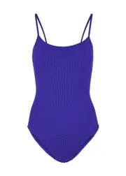 Hunza G Pamela Seersucker Swimsuit - Bright Blue - One Size ONE SIZE