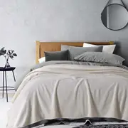 Laconia 400GSM Premium Australian Pure Wool Blanket Natural (Single, Double, Queen, King, Super King)