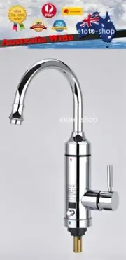 Electric Instant Water Heater Hot & Cold Faucet Tap Mixer Adjust Temperature