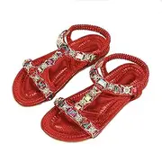 [YOUNIFIZ] Toddler Girls Sandals Sparkly Rhinestone Girl Shoes Soft Rubber Princess Summer Wedding Party Shoes