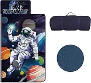 Kids Sleeping Bag Nap Mat with Removable Pillow and Blanket Extra Thick Large 2 in 1 Slumber Bags for Boys Girls,Toddler Nap Mat for Preschool Daycare Travel Camping