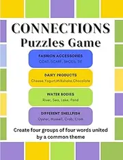 Connections puzzles game: Create four groups of four words united by a common theme
