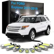 12pcs Car LED Interior Light, For Ford Explorer 2011 2012 2013 2014 2015 2016 2017 2018 2019 Dome Trunk License plate Lamp