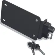 Kuryakyn 4248 License Plate Helmet Lock with Mount - Black