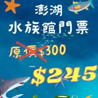 在飛比找蝦皮購物優惠-｛一張即面交 市區送到府｝2024澎湖水族館‼️成人門票‼️