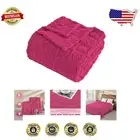 280 GSM Heart Checkered Throw Blanket - Lightweight King Blanket for All Seasons