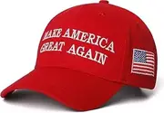 [Amzocina] Trump Hat Make America Great Again Adjustable MAGA Baseball Cap Red/White, Red/White, One Size