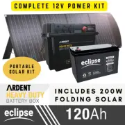120AH 12V Deep Cycle AGM Battery Box Kit 12 Volt Power Kit for Camping