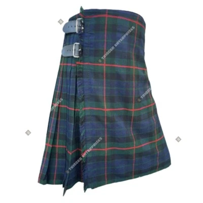Handmade 8 yard 16 oz Traditional Gunn Tartan Kilt for Men's | Custom Size Kilts