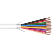 500' 22 AWG 12 Conductor Shielded Plenum Security Alarm Cable CMP White 300V