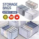 6/7/9 Grids Clothes Shirt Jeans Storage Box Drawer Organizer Mesh Divider Boxes