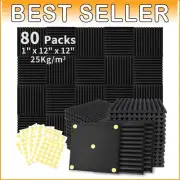 Fire-Resistant 80 Pack Soundproof Foam Panels - Safe Noise Reduction Solution
